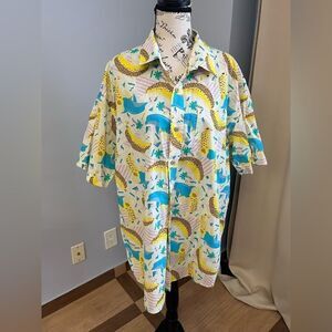 TIPSY ELVES MEN'S TROPICAL ALOHA HAWAIIAN SHIRTS SUMMER
